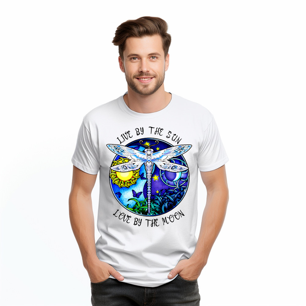 Dragonfly Live By The Sun Love By The Moon Shirt With Sayings Dragonfly T-Shirt Women Basgiathsweatshirts - Image 5