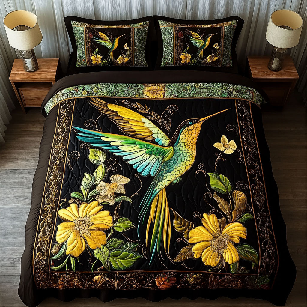 Emerald Breeze Quilted Bedding Set Tree Of Life Throw Blanket