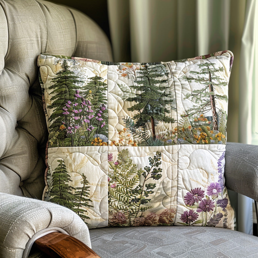 Emerald Canopy Quilted Pillow Case Decorative Pillow Covers Gift Ideas For Nature Lovers