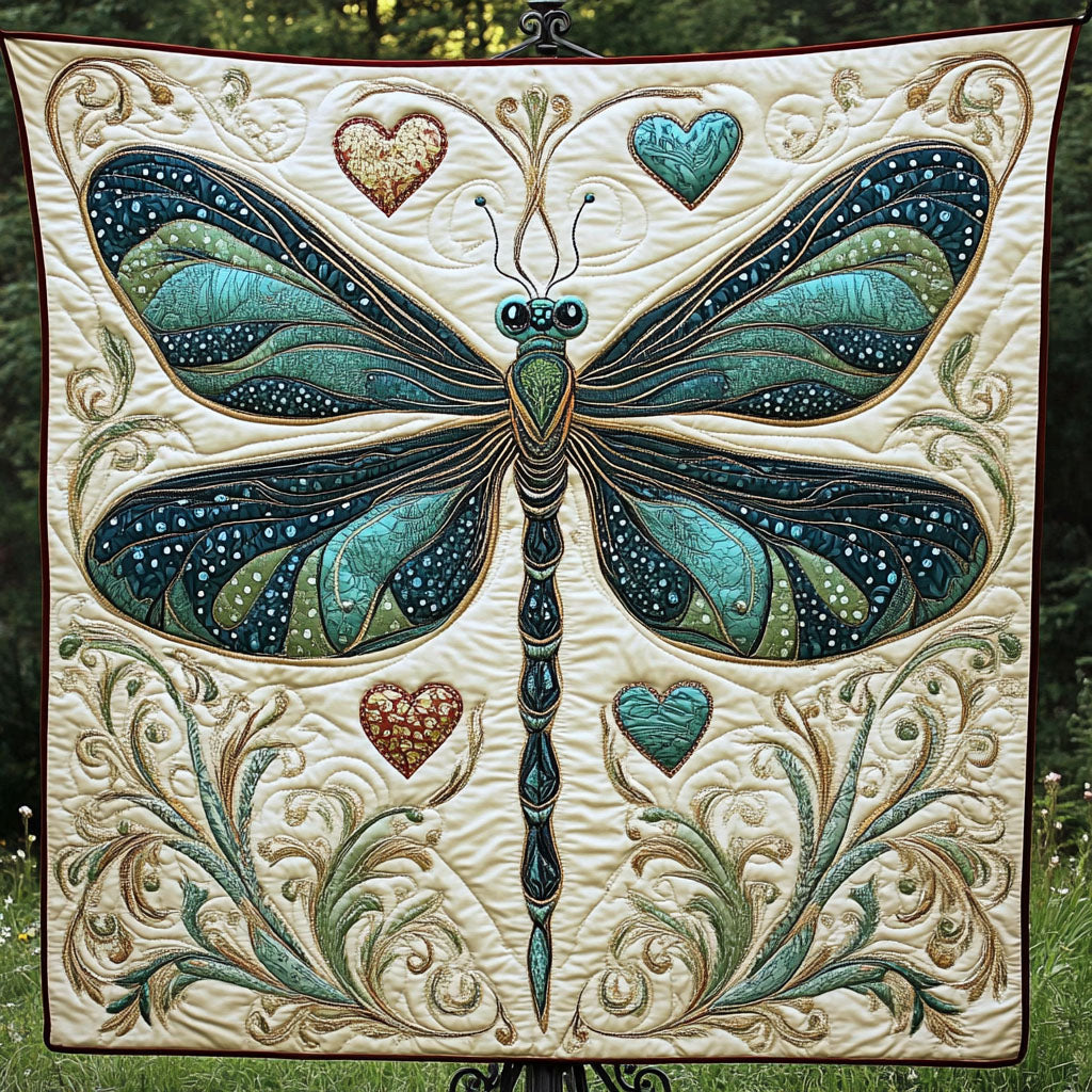 Enchanted Forest Quilted Blanket Christmas Throw Blanket Dragonfly Gift Items