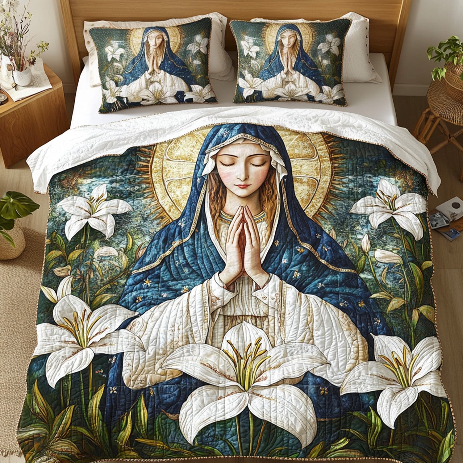 Eternal Light Path Quilted Bedding Set Christmas Present Ideas