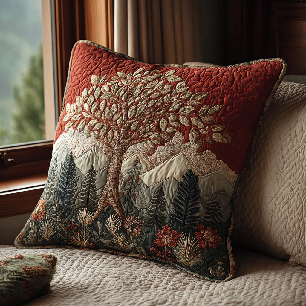 Eternal Roots Quilted Pillow Case Nice Pillow Covers Tree Of Life Gifts For Him
