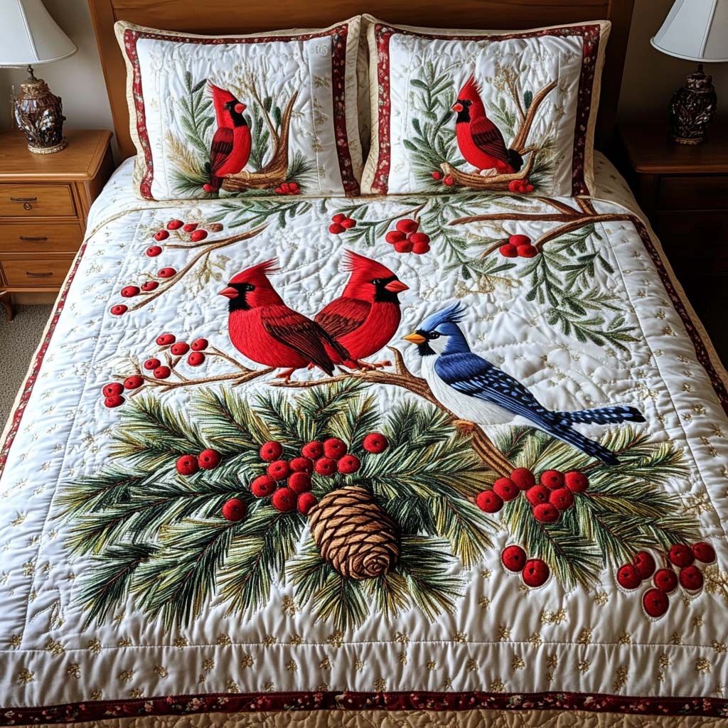 Evergreen Pair Quilted Bedding Set Cool Christmas Gifts