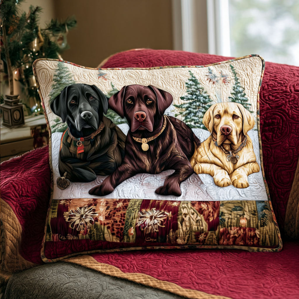 Faithful Fields Quilted Pillow Case Holiday Pillow Covers Christmas Presents For Dog Lovers