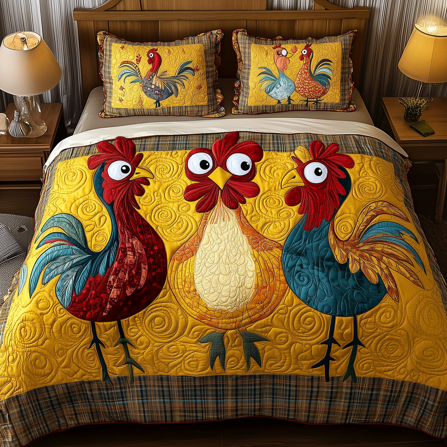 Feathered Fun Quilted Bedding Set Flower Arrangement Ideas