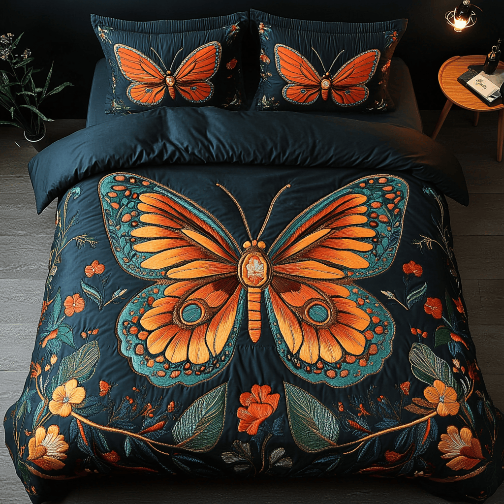 Flutter Grace Quilted Bedding Set Butterfly Gift Ideas For Her
