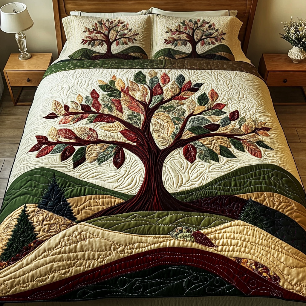 Forest Haven Quilted Bedding Set Xmas Gifts For Family