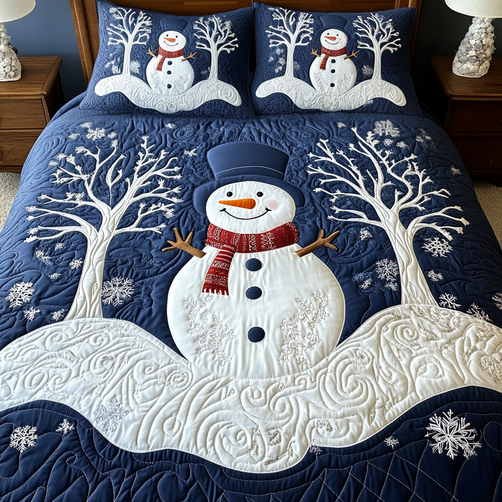 Frozen Magic Quilted Bedding Set The Snowman Christmas Gifts
