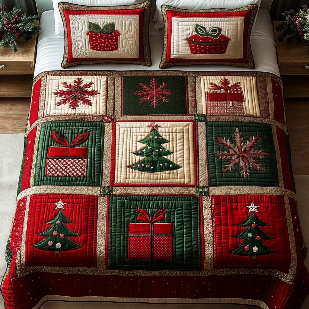 Gifted Magic Quilted Bedding Set Christmas Gifts For Him