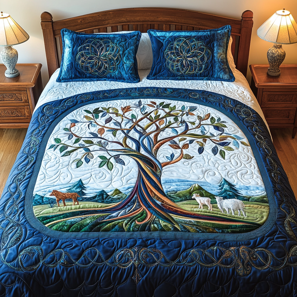 Golden Grove Embrace Quilted Bedding Set Gardening Gifts For Women