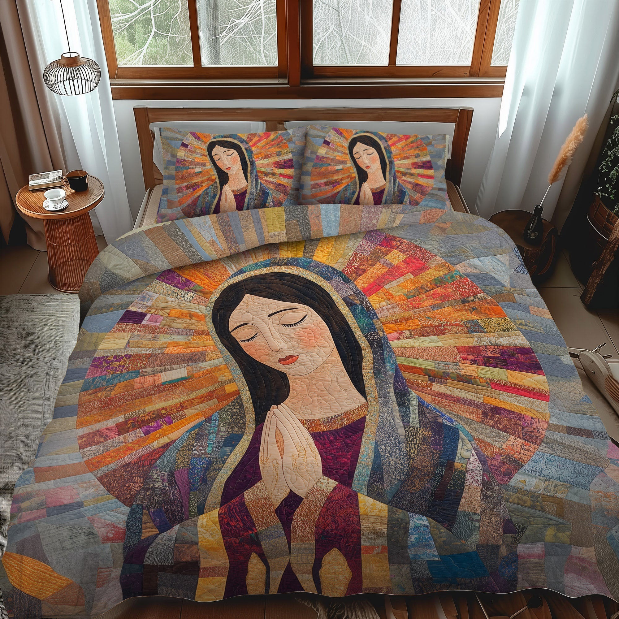 Graceful Devotion Quilted Bedding Set Christmas Presents For Mum