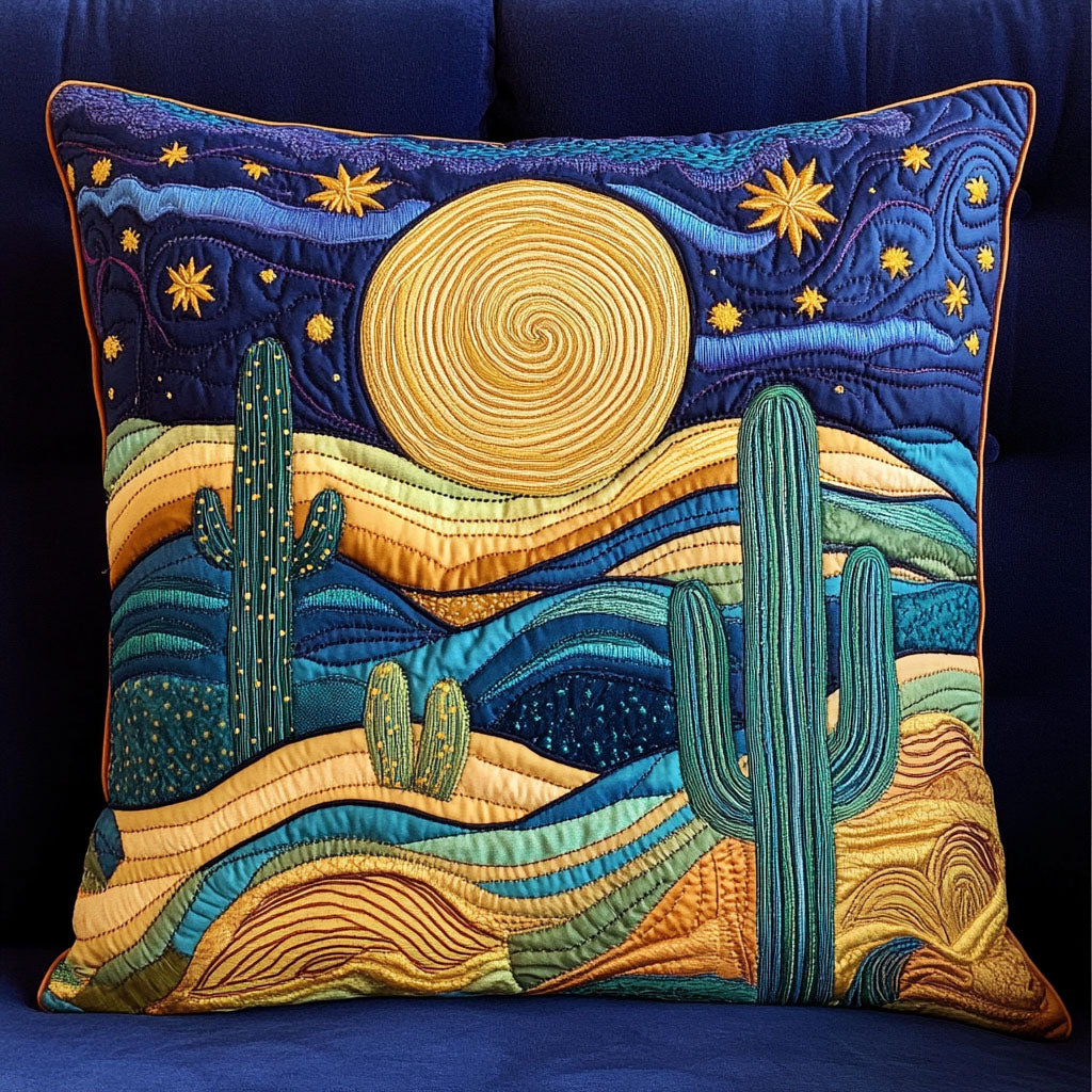 Green Oasis Quilted Pillow Case Nice Pillow Covers Cactus Birthday Gift
