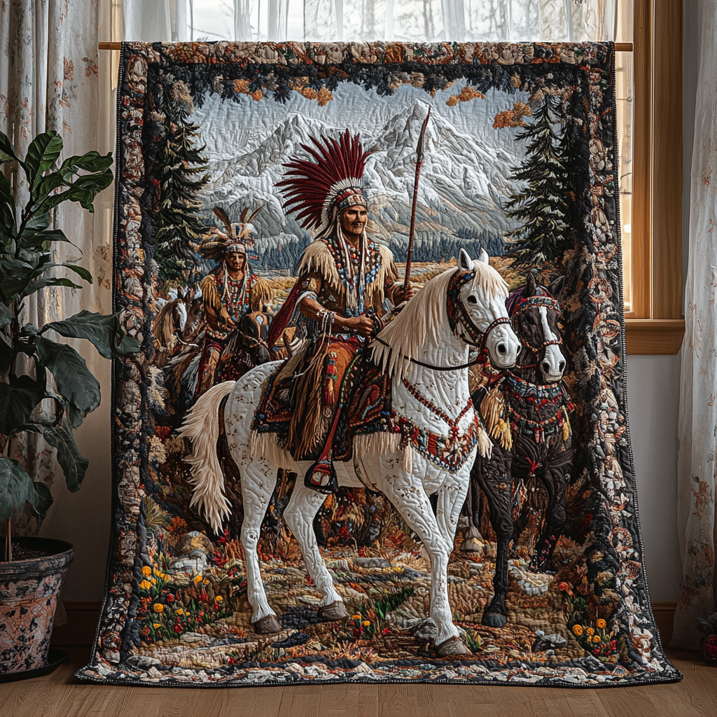 Guardian of the Land Quilted Blanket Christmas Room Decor Native American Gifts Online