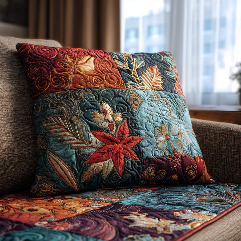 Harmony Bloom Quilted Pillow Case Boho Pillow Cases Best Gifts For Hippie Friends