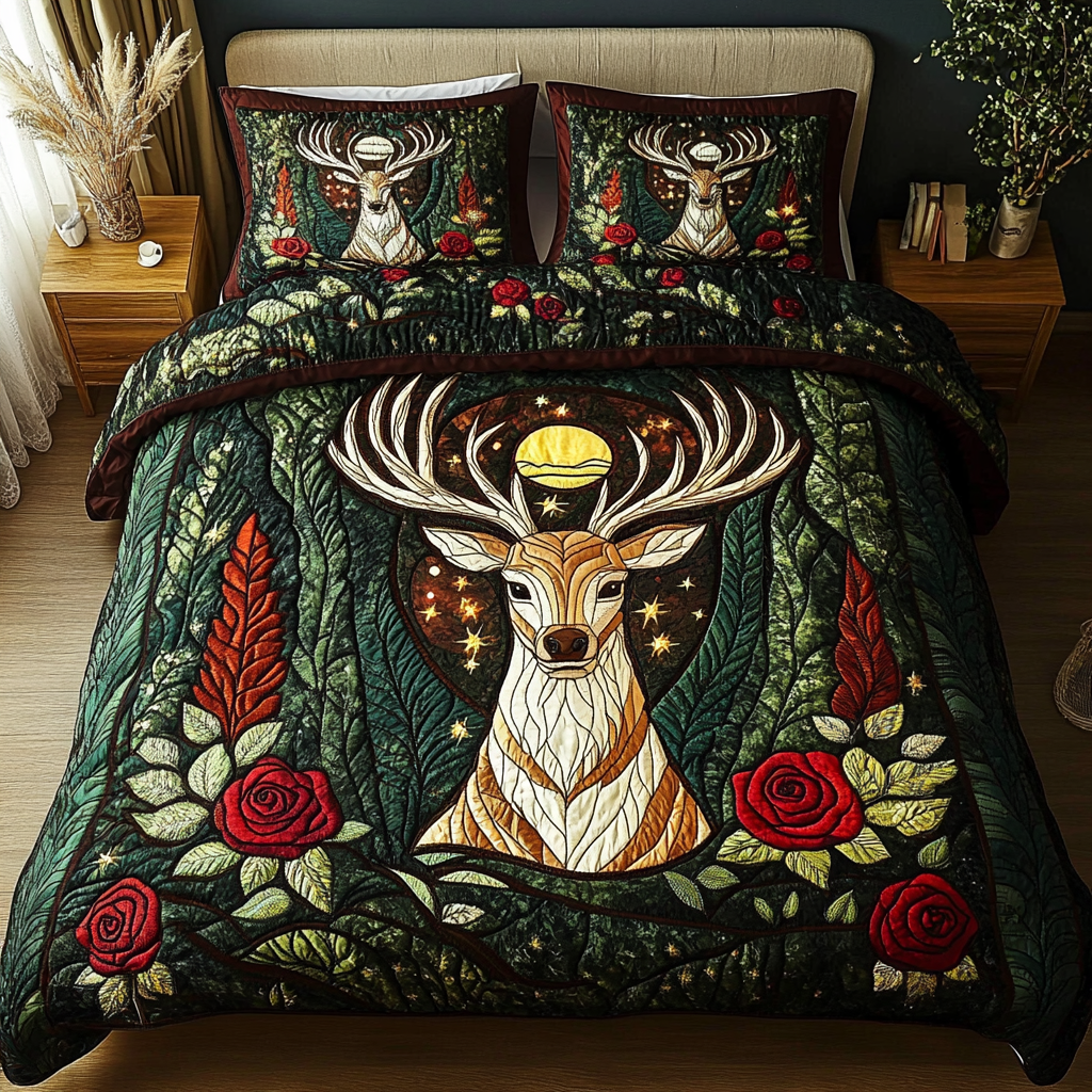 Haven of the Herd Quilted Bedding Set Cool Gifts For Deer Hunters