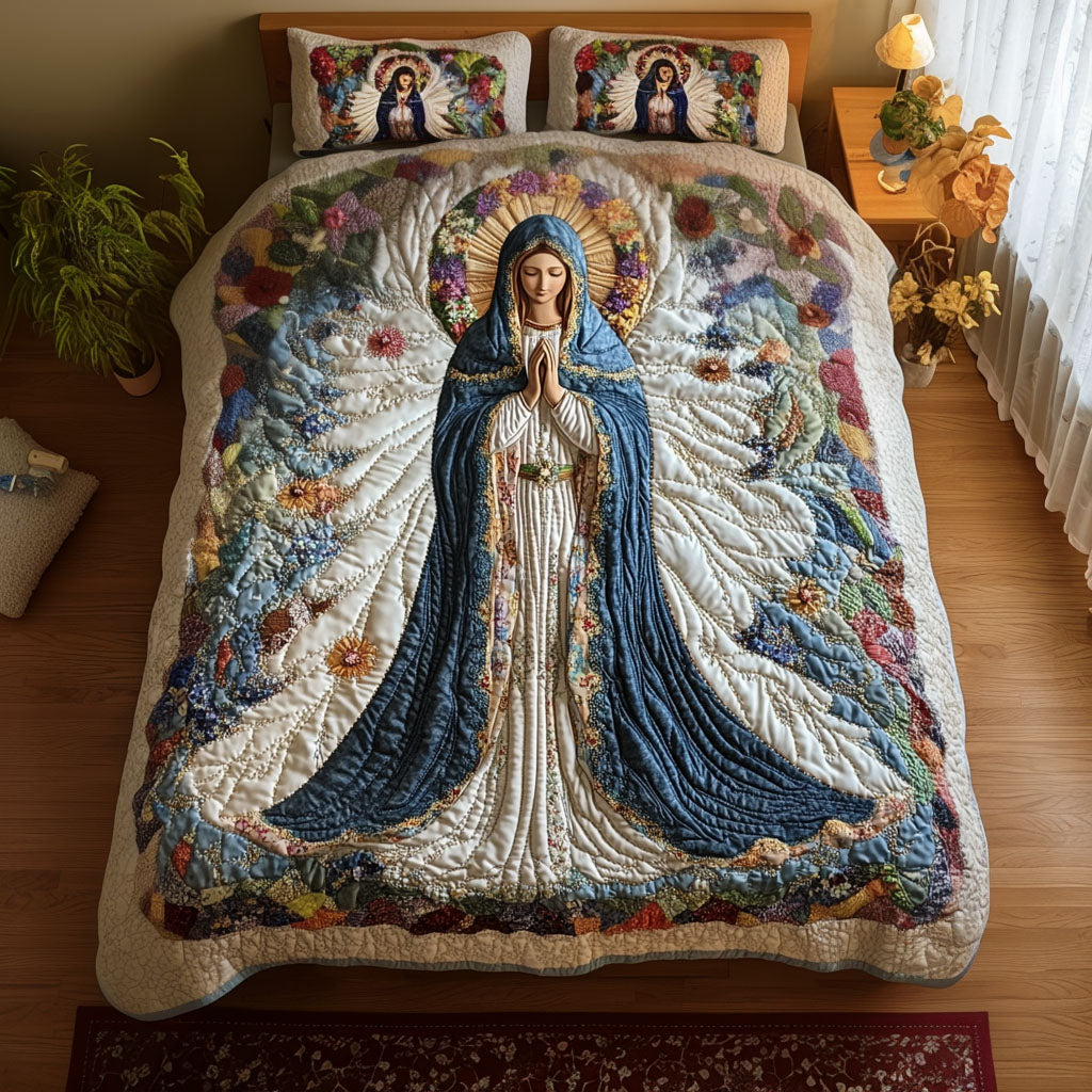 Heavenly Grace Quilted Bedding Set Christmas Gifts For Mum