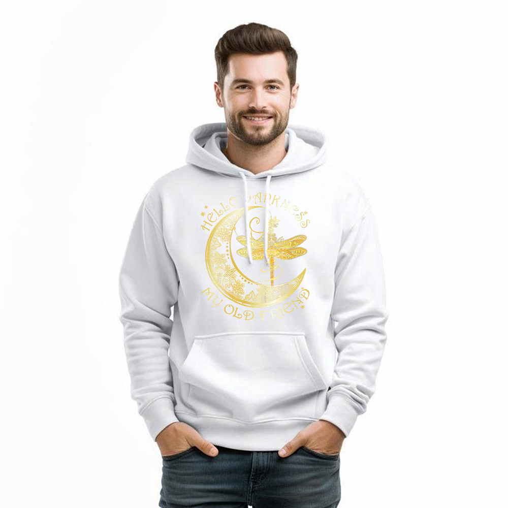Hello Darkness My Old Friend Shirt Dragonfly Moon Graphic Hoodie Gift For Men Basgiathsweatshirts - Image 4