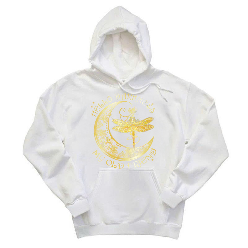 Hello Darkness My Old Friend Shirt Dragonfly Moon Graphic Hoodie Gift For Men Basgiathsweatshirts