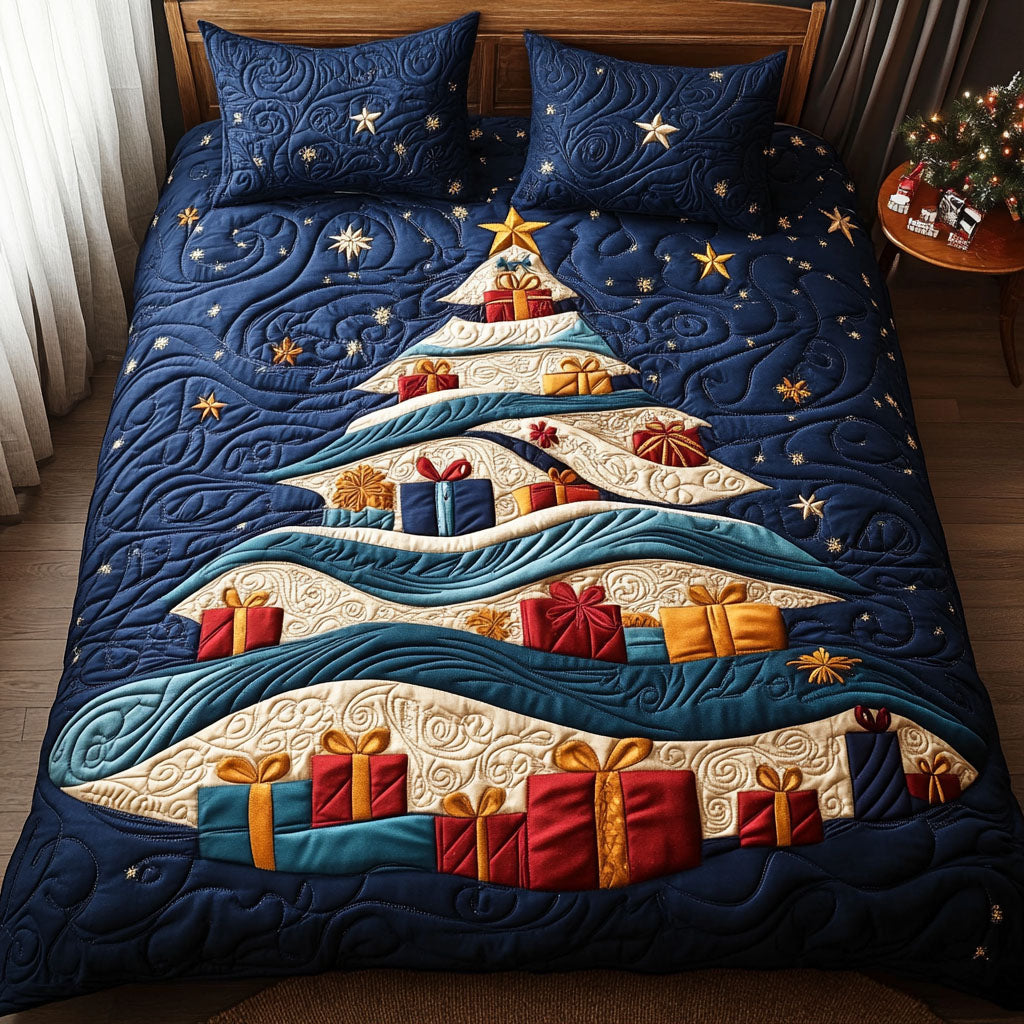 Holiday Branches Quilted Bedding Set Funny Secret Santa Gifts