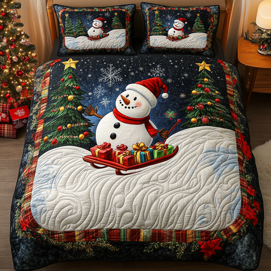 Holiday Cheer Quilted Bedding Set Family Xmas Ideas