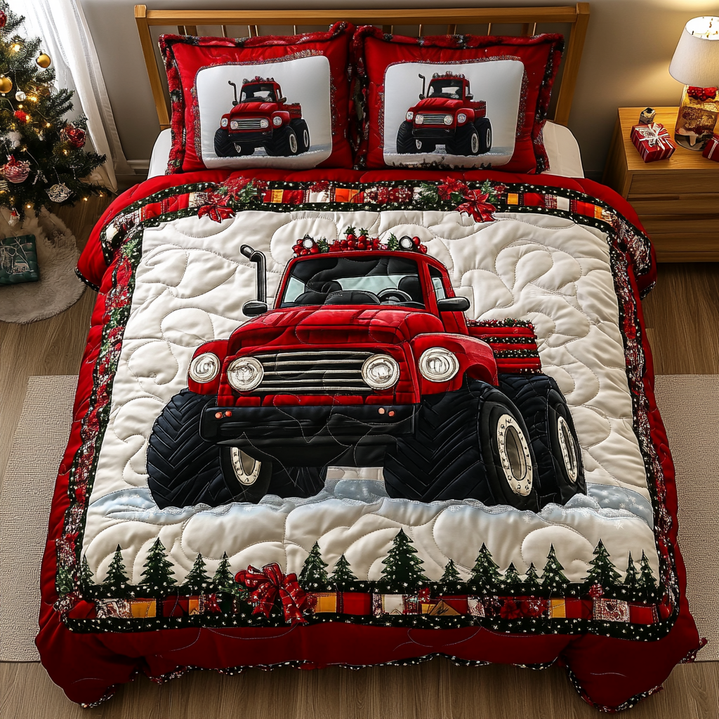 Holiday Hauler Quilted Bedding Set Christmas Gift Ideas For Wife