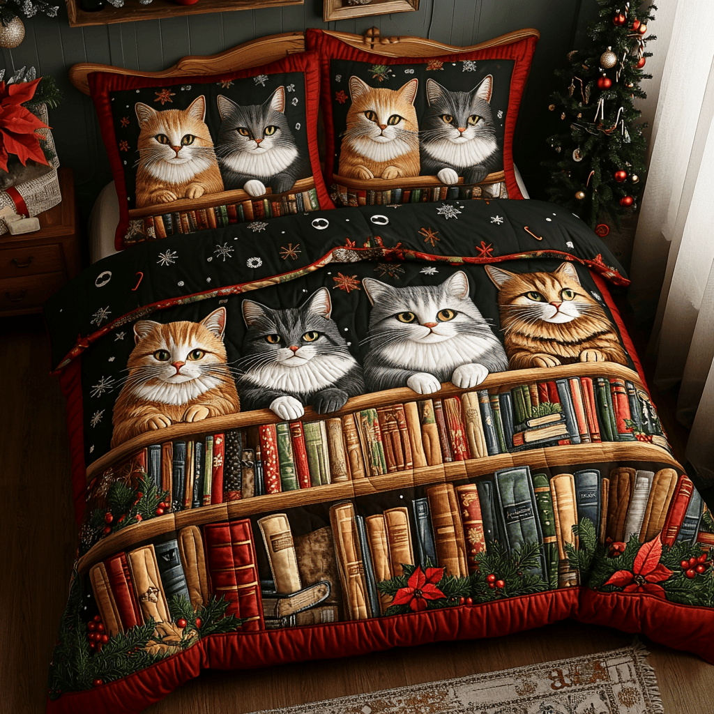 Holiday Hearth Quilted Bedding Set Best Gifts For Readers