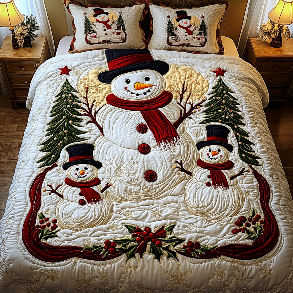 Holly Frost Quilted Bedding Set Best Stocking Stuffers For Men
