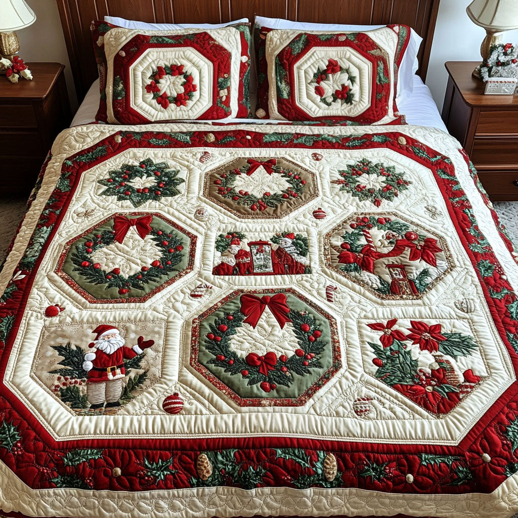 Holly Jolly Haven Quilted Bedding Set Corporate Holiday Gifts