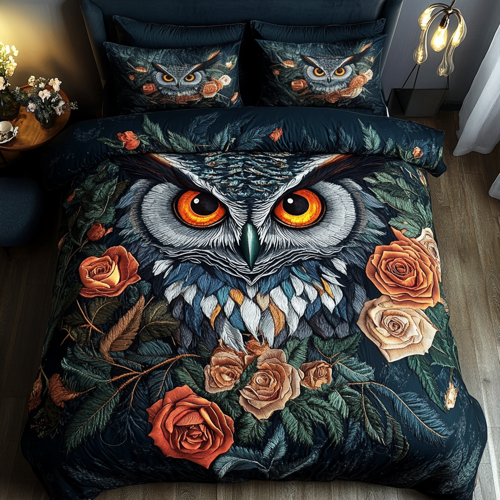Hoot Haven Quilted Bedding Set Unique Owl Gifts