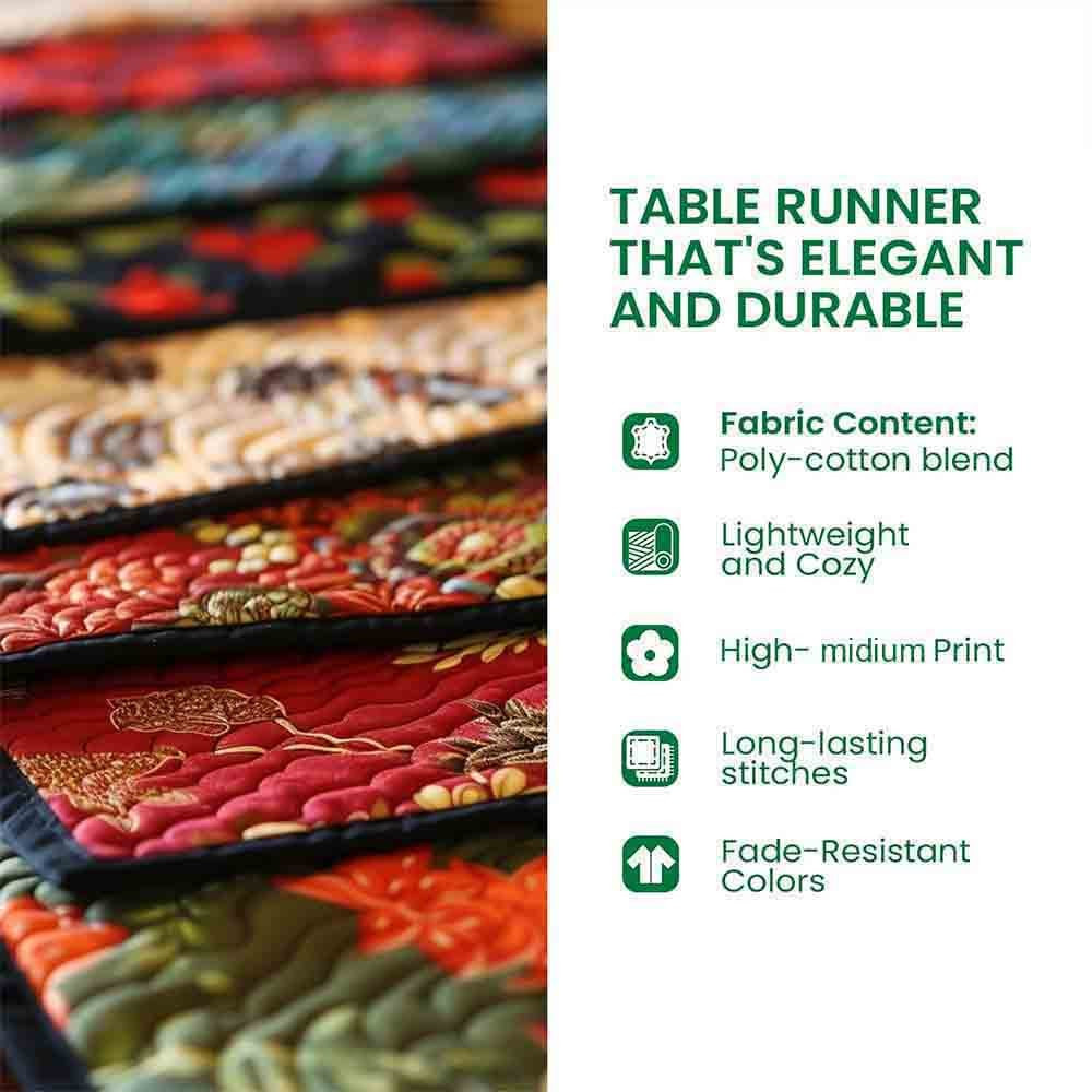 Horse Quilted Table Runner Cozy Home Decor Best Christmas Presents For Horse Lovers - Image 4
