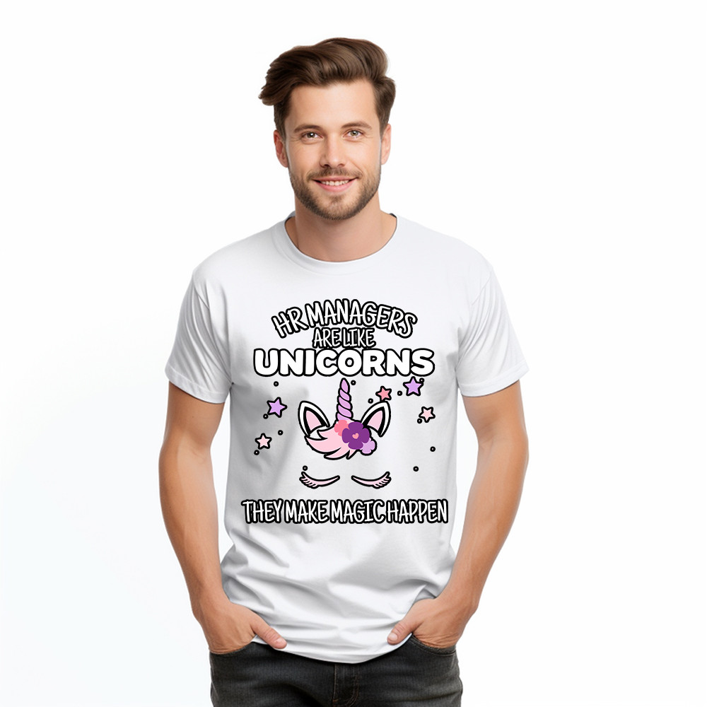 HR Managers Are Like Unicorns They Make Magic Happen Make T-Shirt HR Funny Gifts Basgiathsweatshirts - Image 2
