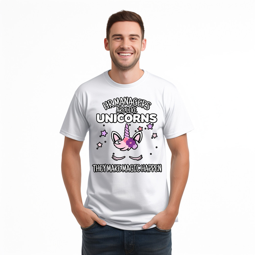 HR Managers Are Like Unicorns They Make Magic Happen Make T-Shirt HR Funny Gifts Basgiathsweatshirts - Image 4