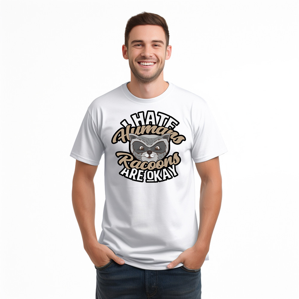 I Hate Human Racoons Are Okay T-Shirt Funny Sayings Themed Gifts For Raccoon Lovers Basgiathsweatshirts - Image 5