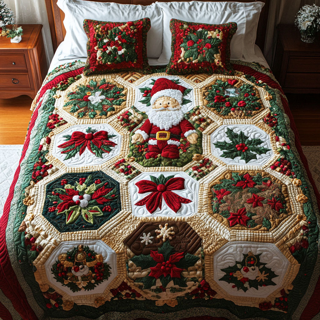Jingle Bell Luxe Quilted Bedding Set Christmas Ideas