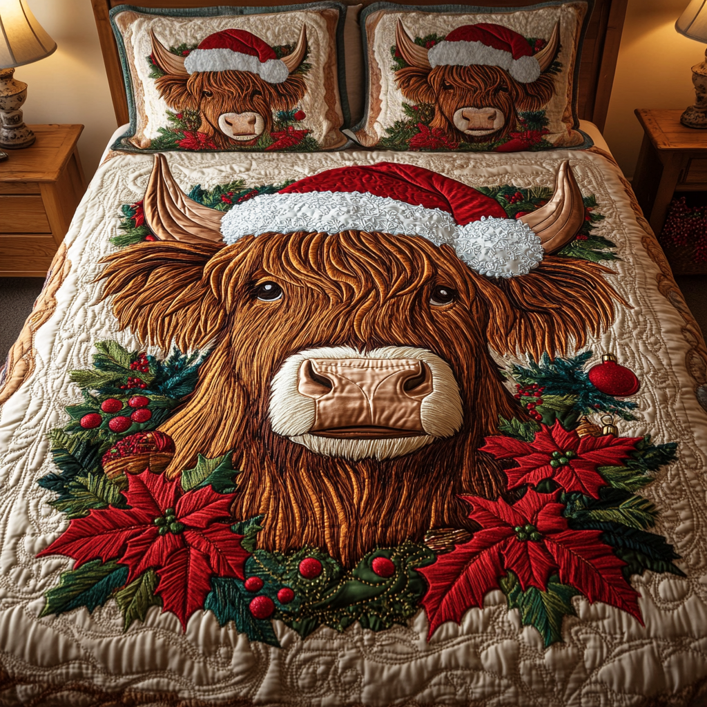 Jolly Highlander Quilted Bedding Set Cowboy Theme Gifts