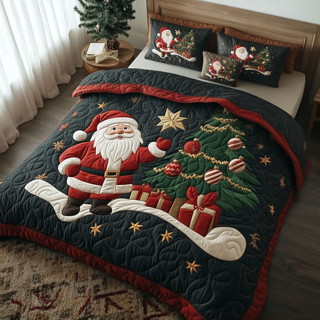 Jolly Ride to Christmas Quilted Bedding Set Secret Santa Website