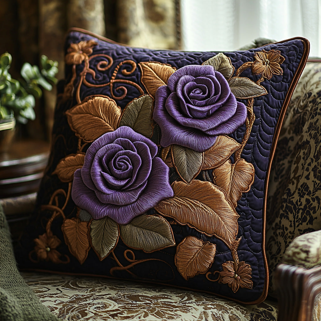 Lavender Grace Quilted Pillow Case Best Throw Pillow Covers Gifts For The Flower Lover