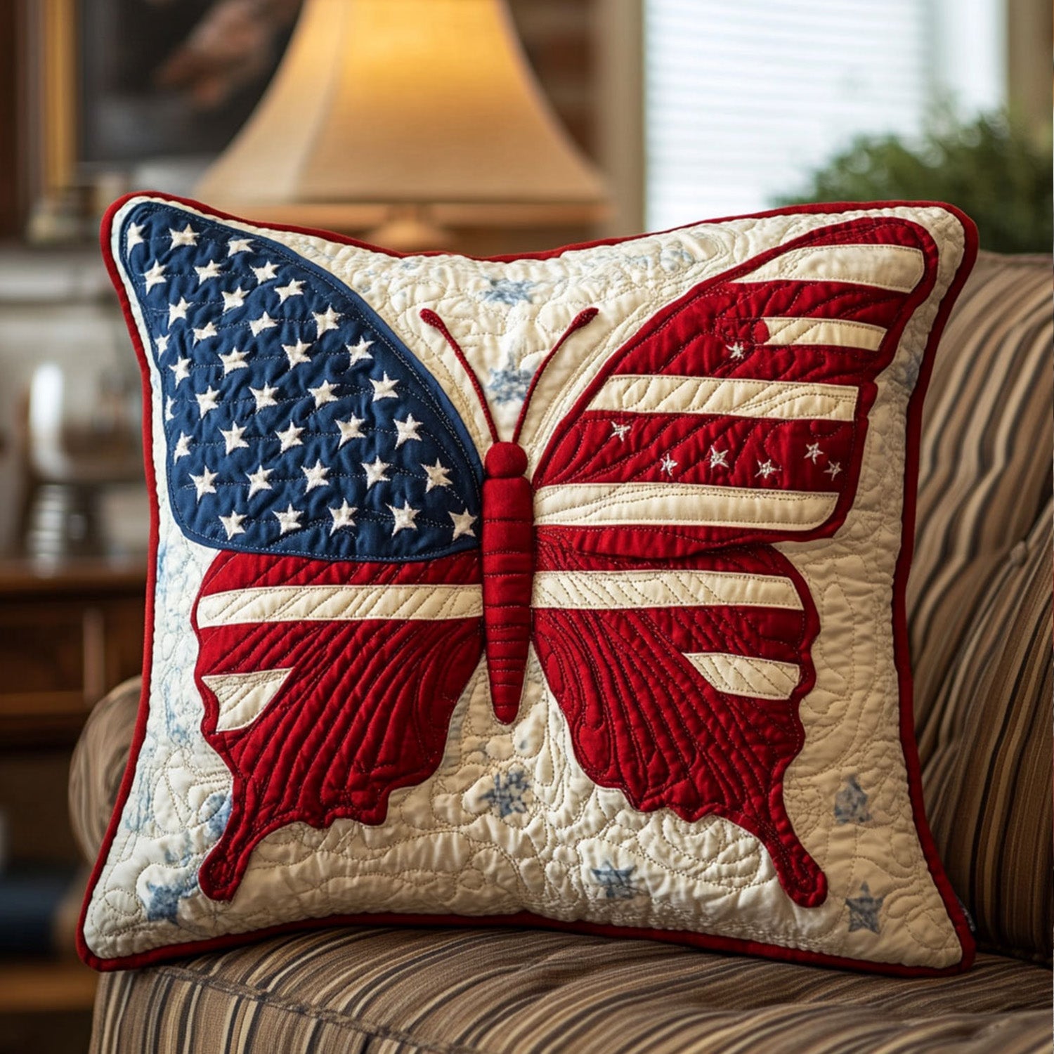Liberty Dreams Quilted Pillow Case Cute Pillow Covers Butterfly Theme Gifts