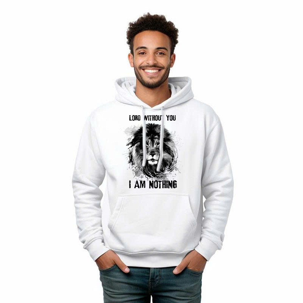 Lion Of Judah Lord Without You I Am Nothing Hoodie Mens Christian Shirt Apparel Basgiathsweatshirts - Image 2