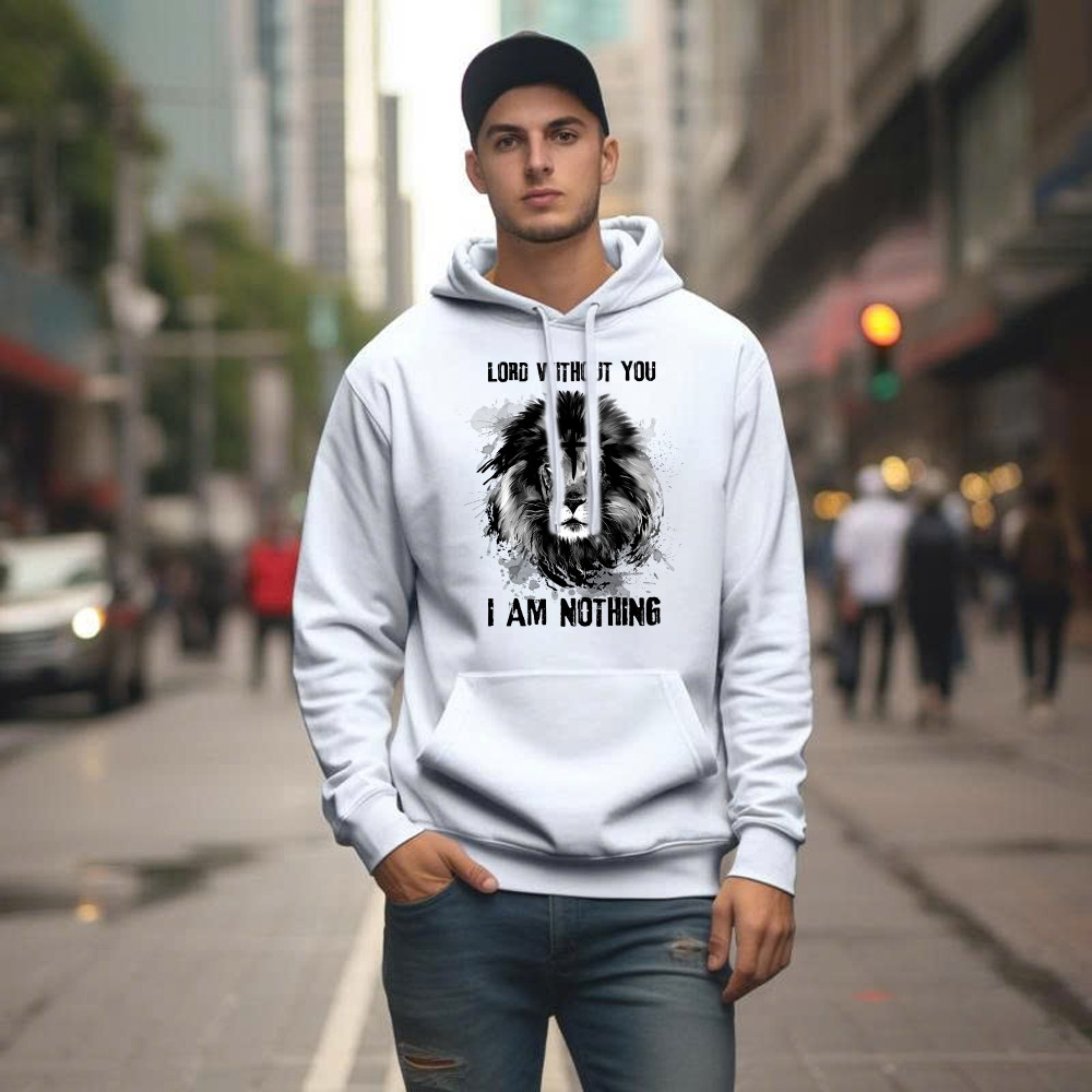 Lion Of Judah Lord Without You I Am Nothing Hoodie Mens Christian Shirt Apparel Basgiathsweatshirts - Image 5