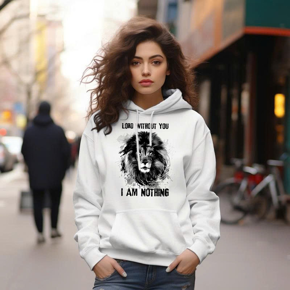 Lion Of Judah Lord Without You I Am Nothing Hoodie Mens Christian Shirt Apparel Basgiathsweatshirts - Image 3