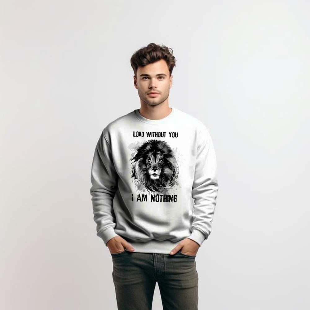 Lion Of Judah Lord Without You I Am Nothing Sweatshirt Mens Christian Shirt Apparel Basgiathsweatshirts - Image 3
