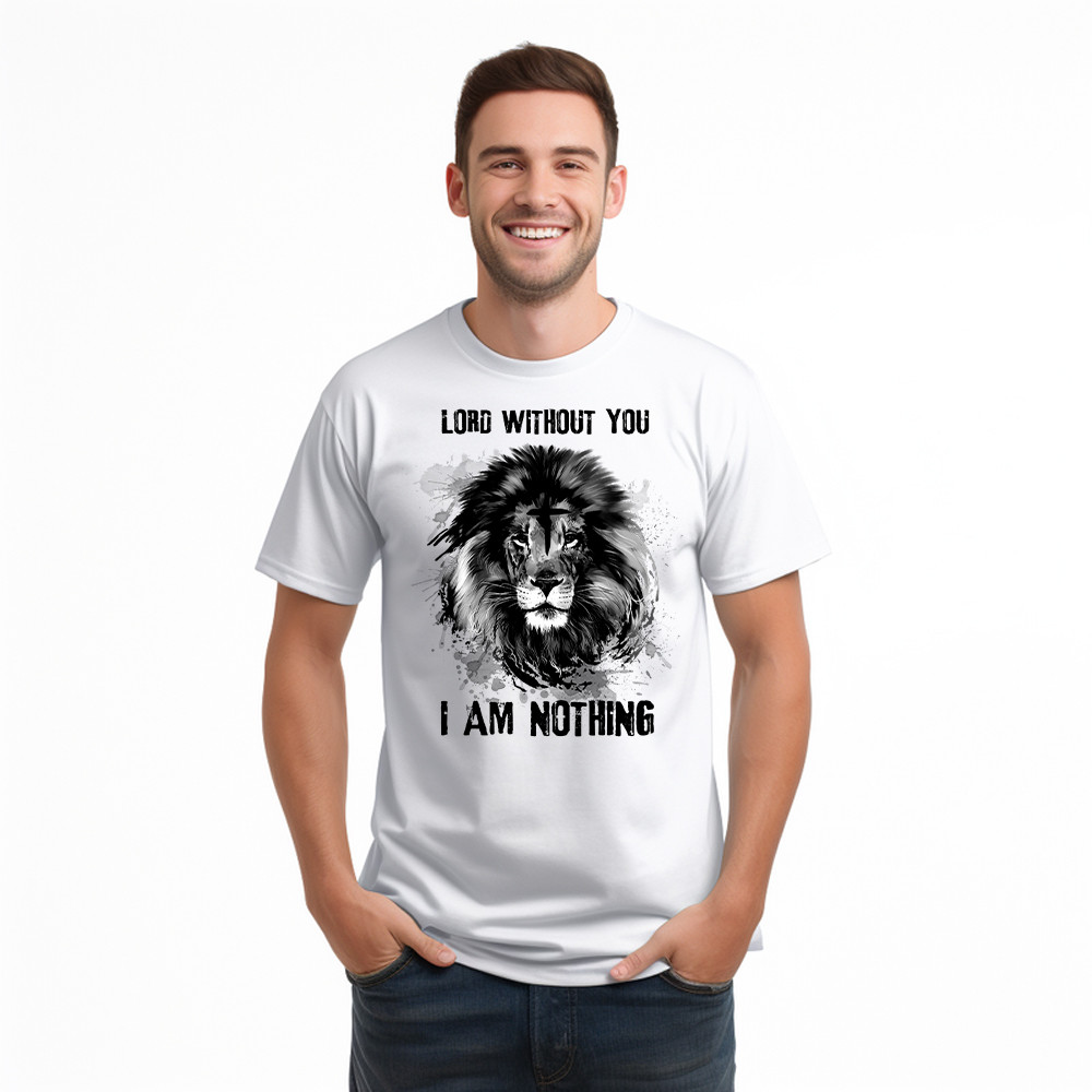 Lion Of Judah Lord Without You I Am Nothing T Shirt Mens Christian Shirt Apparel Basgiathsweatshirts - Image 4