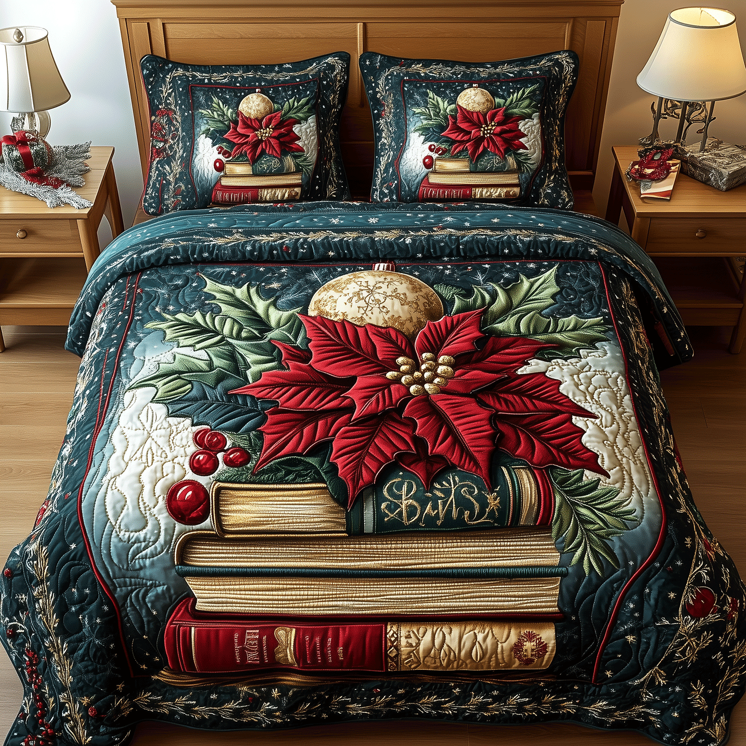 Literary Dreams Quilted Bedding Set Cool Gifts For Readers