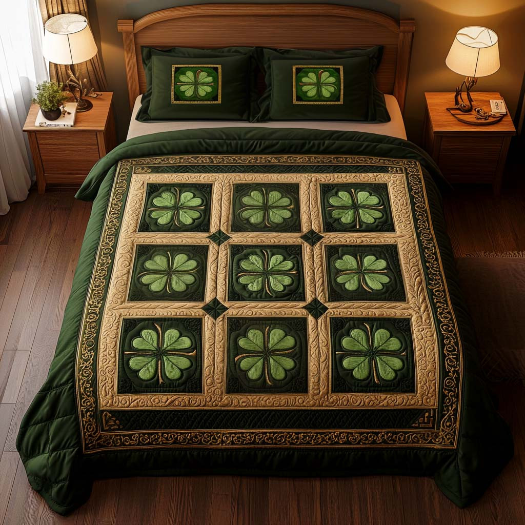 Lucky Charm Quilted Bedding Set Family Christmas Gifts