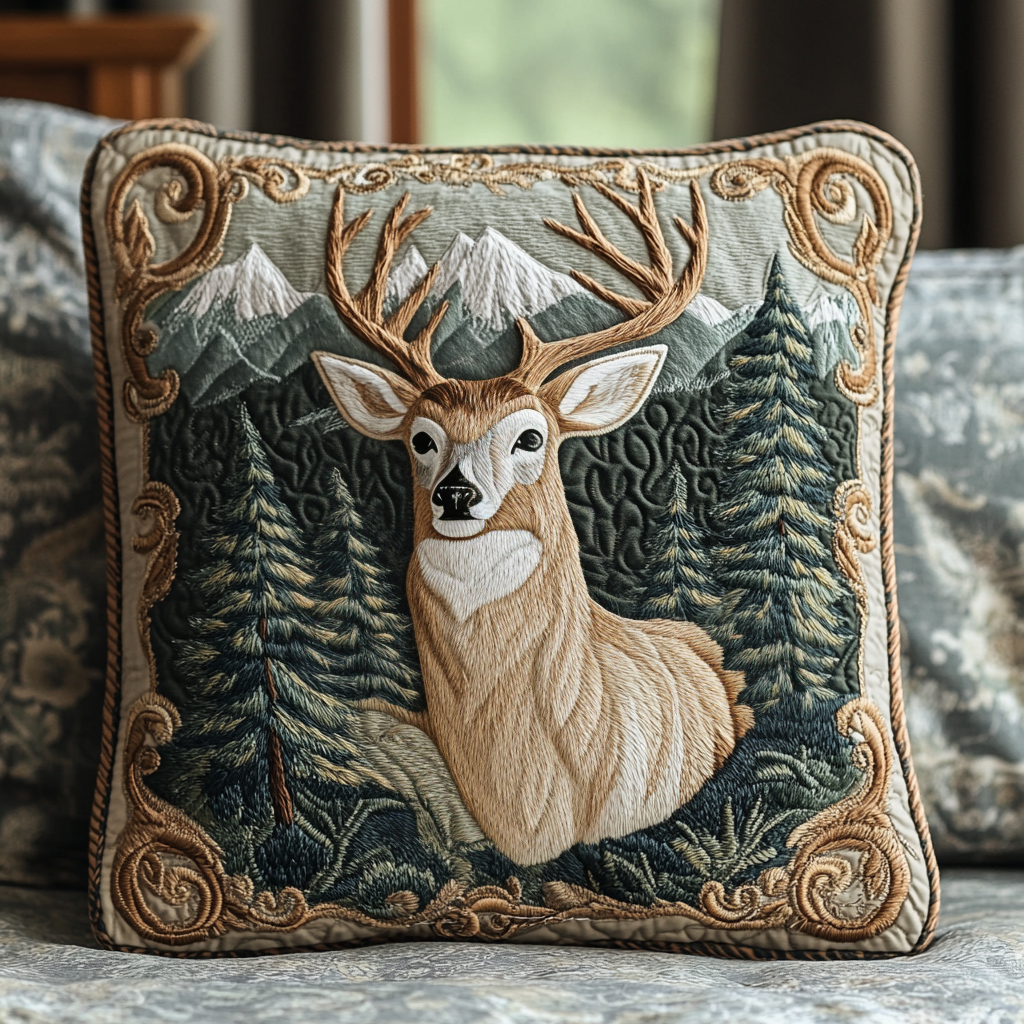 Majestic Buck Quilted Pillow Case Best Cool Pillow Cases Christmas Gifts For Deer Hunters