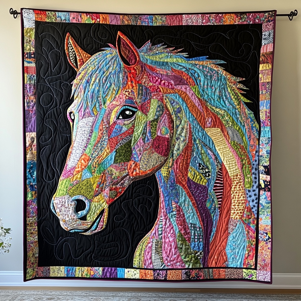 Majestic Gallop Quilted Blanket Bedroom Xmas Decor Inexpensive Gifts For Horse Lovers