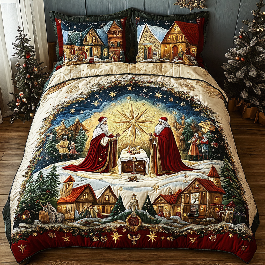Manger Light Quilted Bedding Set Secret Santa Gift Ideas
