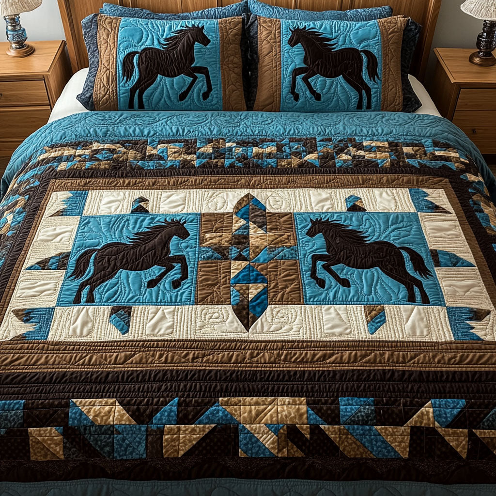 Midnight Horizon Quilted Bedding Set Cowboy Gifts Ideas For Him