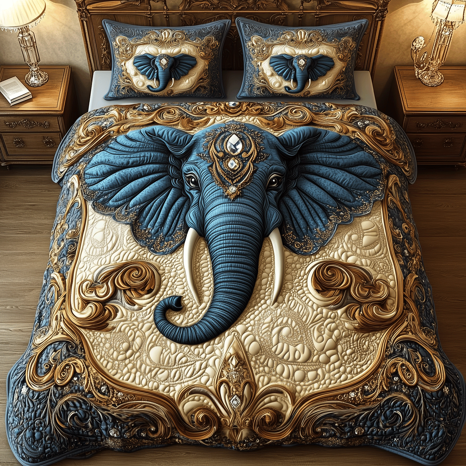 Monarch Elephant Haven Quilted Bedding Set Elephant Anniversary Gifts